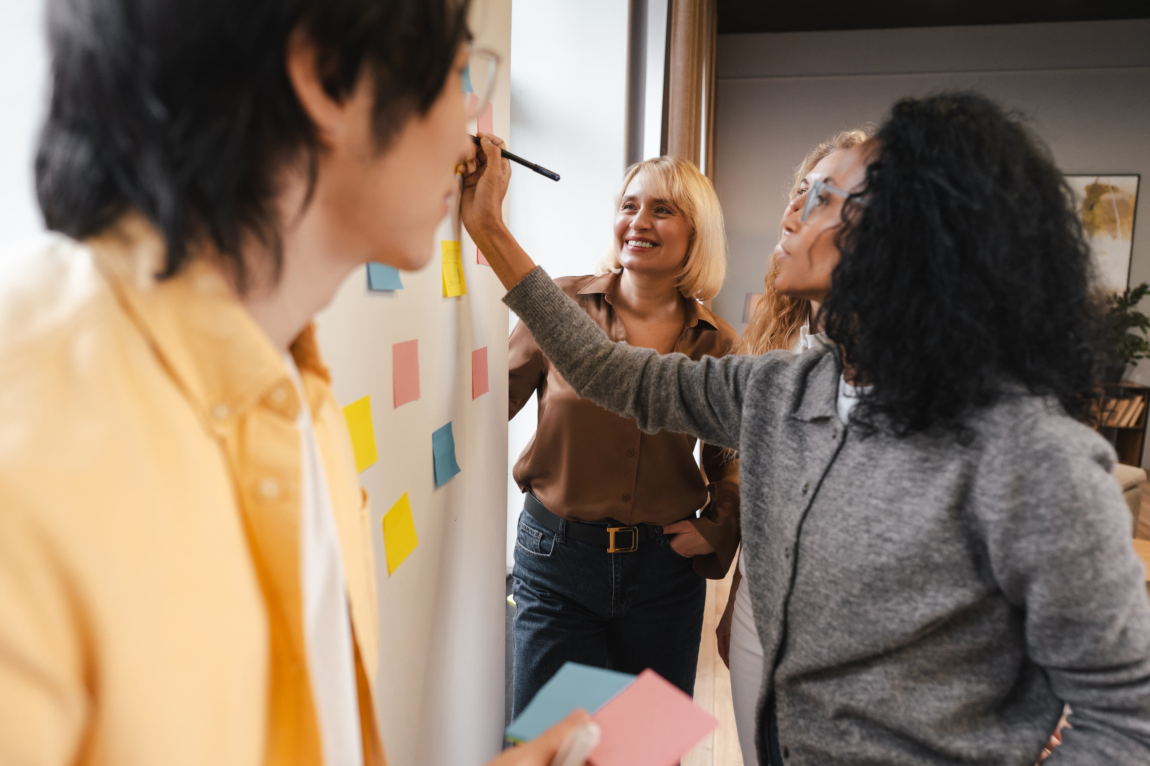 People collaborating in a team